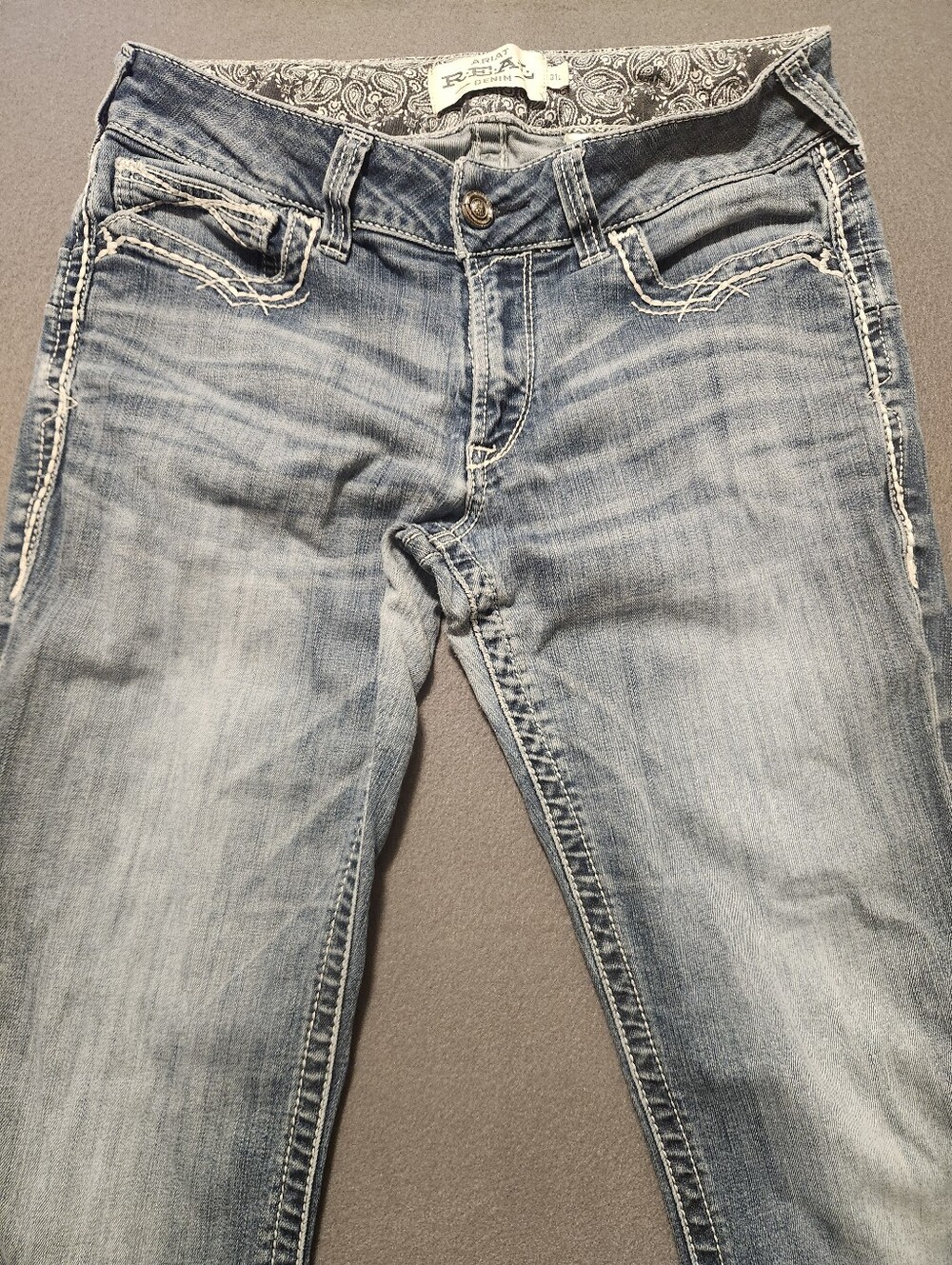 Ariat Jeans Women Size 31L Blue Bootcut Stretch Western Mid Rise - Picture 4 of 14